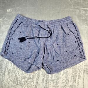 Old Navy Soft Shorts Blue Embriodered with tassles sz XL